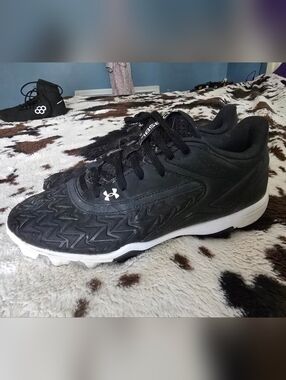 Under Armour Black and White Turf Cleats